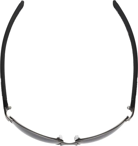 Vista 3 de Ironman Stride - Gafas de sol deportivas rectangulares para hombre, bronce matenegro, 2.402 in, Gris plomizonegro mate