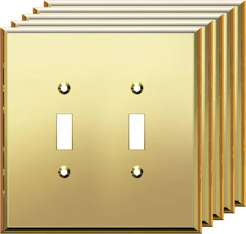 Vista 12 de LIDER - Placa de pared reflectante para interruptor de palanca, de gran tamaño, 1 banda, acrílico Dorado