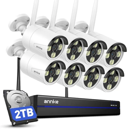 Vista 11 de ANNKE 16CH 4K NVR with 4 x 3MP Outdoor Wireless Security Camera System, 1TB 2.4G/5G WiFi, Human Detection, Instant Alerts, APP Remote Access