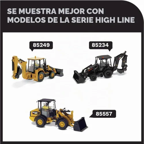 Vista 7 de Diecast Masters Caterpillar 420F2 It Retroexcavadora Cargadora Serie High Line Vehículo