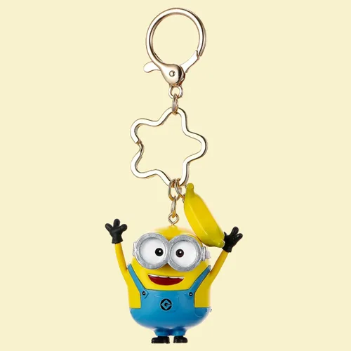 Vista 2 de MINISO Llavero - Adorables adornos colgantes para decoración del hogar, Minions