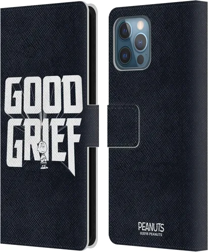 Vista 100 de Head Case Designs Funda de piel con licencia oficial de Peanuts Charlie Brown Good Grief Rock Tees compatible con Apple iPhone 11 Charlie Brown Buen