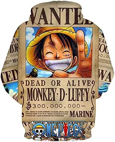Vista 2 de Generie GIOSG - Sudadera con capucha de anime de una pieza para cosplay, manga larga con bolsillo