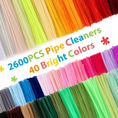 Vista 2 de Caydo 2600 limpiadores de tuberías a granel, 40 colores surtidos