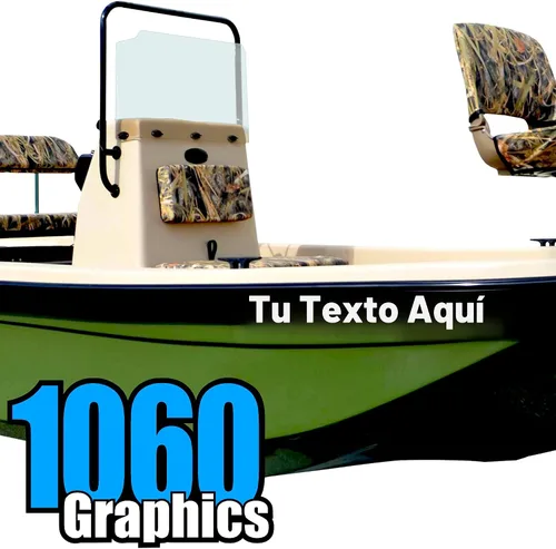 Vista 3 de Calcomanías de vinilo personalizadas con números y letras de barco (dos calcomanías)
