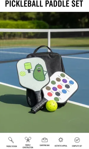 Vista 9 de MIXIN ITUP Juego de 2 paletas de pickleball de fibra de carbono T700
