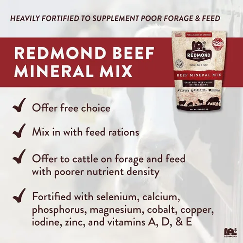 Vista 2 de REDMOND Agricultura Mezcla Mineral de Carne de res Sal Mineral Premium