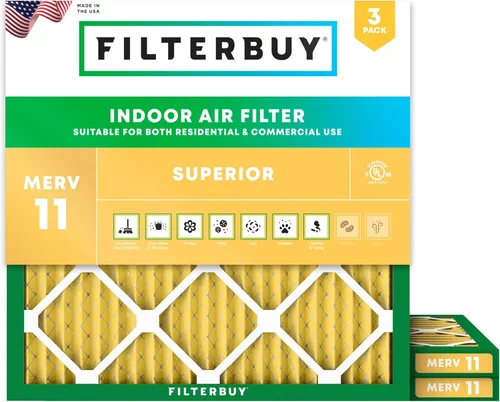 Vista 15 de Filterbuy Filtro de aire MERV 11 de 8 x 14 x 1 pulgadas para defensa de mascotas y alergias (paquete de 3), filtros electrostáticos plisados