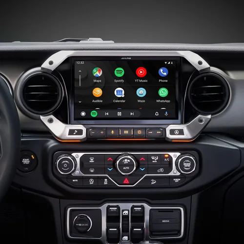 Vista 2 de Alpine Receptor multimedia i509-WRA-JL de 9 pulgadas compatible con Jeep Wrangler 2018 y Gladiator 2020 en adelante