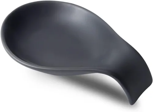 Vista 14 de Nihow Soporte de cuchara de cerámica: 4 pulgadas de soporte estable para utensilios - Soporte de cuchara resistente al calor para encimera de negro