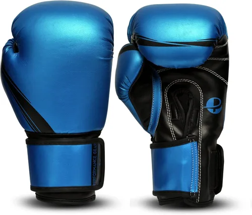 Vista 5 de Guantes de boxeo metálicos - MMA Muay Thai Training & Fight Azul