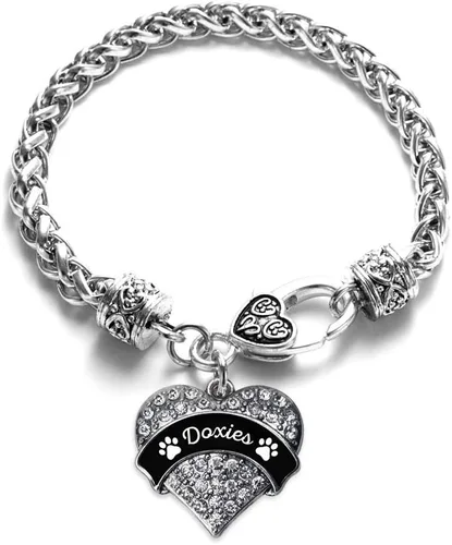 Vista 85 de Inspired Silver - Pulsera de plata con dije de corazón pavé con joyas de circonita cúbica