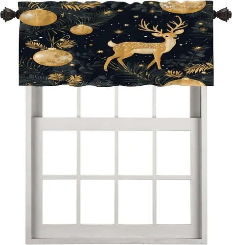 Vista 19 de Cortinas opacas de poliéster multicapa para cafetería, con diseño de diamantes, 2 unidades, 26 x 24 pulgadas