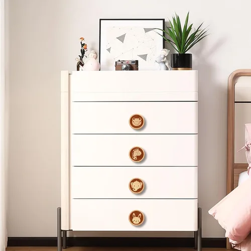 Vista 5 de Paquete de 6 pomos de madera de dibujos animados para armario de 1.57 pulgadas (1.575 in) para niños, pomos de cómoda y cajón para guardería