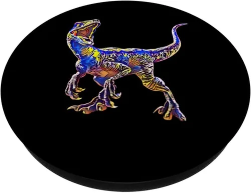 Vista 2 de Velociraptor Raptor - PopSockets de dinosaurio intercambiables