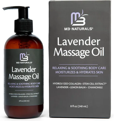 Vista 4 de Aceite de masaje sensual de lavanda con colágeno y células madre, terapia de ajuste de la piel para glúteos, muslos y abdomen, aceite anticelulítico