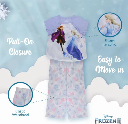Vista 4 de Disney Conjunto de pijama de 3 piezas de Minnie Mouse de Descendientes de Frozen para niña