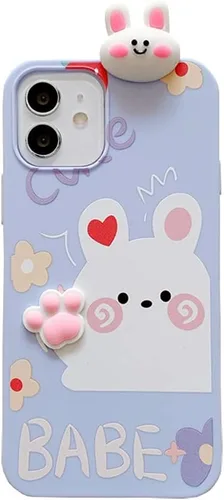 Vista 13 de Bonita funda de dibujos animados compatible con Samsung Galaxy S20, funda protectora de goma de silicona suave con personaje de muñeca de cachorro