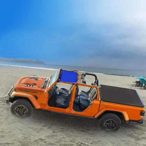 Vista 8 de Shadeidea - Parasol para capota de automóvil, parte delantera, funda de malla de color azul, bloqueador ultravioleta con bolsa de transporte