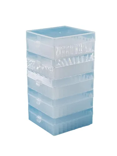 Vista 6 de Cajas de almacenamiento criogénicas de tubos de microcentrífuga PP PC con tapas (PC (-320.8 °F/-320℉), 2ML-81Wells)