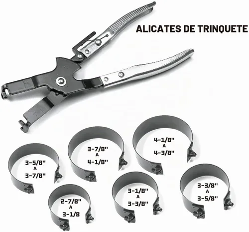 Vista 3 de Powerbuilt - Juego de herramientas de compresor de anillo de pistón para motor de automóvil, abrazaderas de mantenimiento de vehículos, alicates
