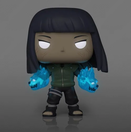Vista 4 de POP Naruto Shippuden - Figura de vinilo de Chase Funko de edición limitada de Hinata con puños de león gemelos (brilla en la oscuridad), multicolor