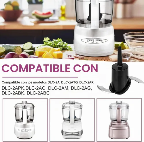 Vista 3 de DLC-2ACBN - Cuchilla de repuesto para procesador de alimentos Cuisinart Mini Prep Plus, solo compatible con cuchilla de repuesto DLC-2A, compatible