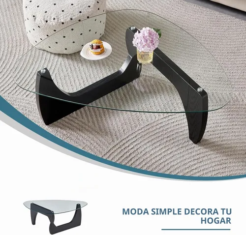 Vista 8 de Btrpily Mesa de centro de madera, moderna mesa de centro negra, contemporánea, elegante, muebles de alta gama para tu sala de estar