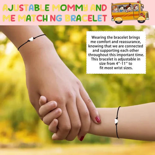 Vista 5 de Ithmahco Back To School Bracelet Mommy And Me, First Day Of School Bracelet, Mommy And Me Bracelets, Back To School Bracelet Mommy And Me, Back To