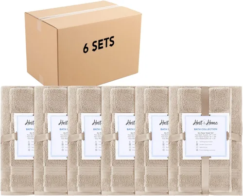 Vista 50 de Juego de toallas de baño Arkwright de 4 piezas - 100% algodón súper suave, 600 GSM de secado rápido y absorbente, artículos de lujo para baño