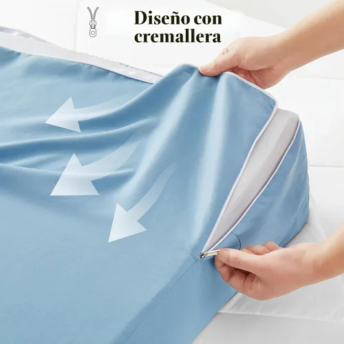 Vista 6 de Horbaunal Funda de almohada de cuña para cama azul, 24 pulgadas de largo x