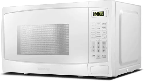 Vista 6 de Danby DBMW1120BWW - Microondas para encimera de 1.1 pies cúbicos en blanco, 1000 vatios, microondas de tamaño familiar con puerta de botón