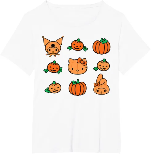 Vista 51 de Camiseta de Halloween Hello Kitty My Melody Kuromi Pumpkins