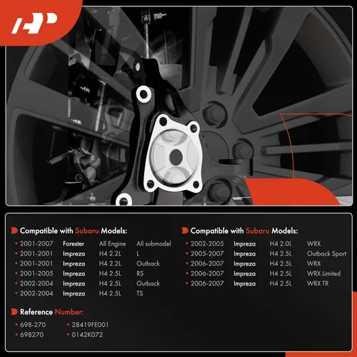 Vista 2 de A-Premium Manguito de dirección de suspensión trasera derecha compatible con Subaru Forester 2001-2007, Impreza 2001-2007, lado del pasajero