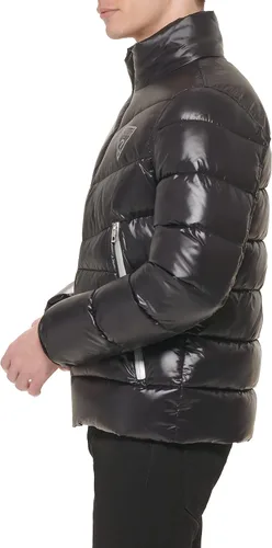 Vista 3 de GUESS Chaqueta acolchada de peso medio para hombre con capucha extraíble