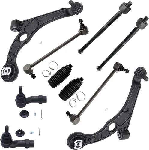 Vista 117 de Detroit Axle - Kit de suspensión delantera de 10 piezas para Chevrolet Trailblazer GMC Envoy 2004-2007 2005 2006 Soportes de brazo de control