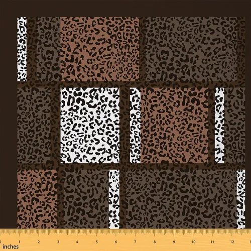 Vista 82 de Tela con Estampado de Leopardo por Yarda, Tela de Tapicería de Guepardo Africano Vida Silvestre para Sillas Sofá, Tela Impermeable de Piel de Animal