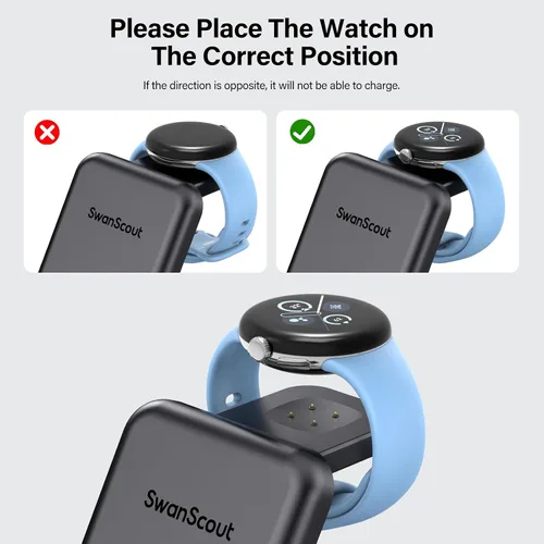 Vista 2 de Estación de carga 3 en 1 para Google Pixel Watch 3/2, soporte de cargador USB C con cable súper rápido de 25 W para Google Pixel 10/10 Pro/10 Pro