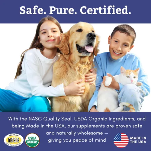 Vista 6 de Wholistic Pet Organics Spirulina en polvo para perros y gatos - Apoyo antioxidante para perros y gatos - Suplemento de apoyo inmunológico, promueve