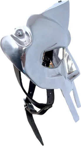 Vista 5 de MF Doom Máscara medieval vikingo DoomMask, casco de gladiador romano, accesorio de disfraz de Halloween DoomMask.