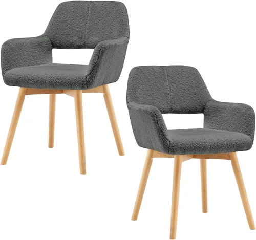 Vista 21 de Silla de Escritorio Sin Ruedas Silla de Acento Cómoda para Sala de Estar Comedor Dormitorio Silla de Tocador Silla de Maquillaje Oficina en Casa