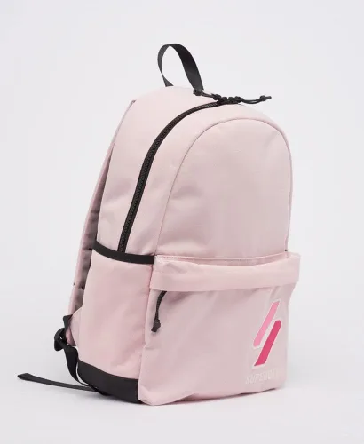 Vista 2 de Superdry Mochila Code Montana para hombre, compartimento principal con cremallera, Roseate Pink, talla única , Mochilas tipo mochila