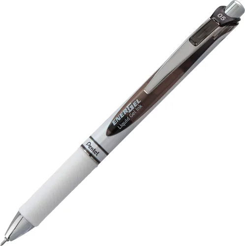 Vista 3 de Pentel EnerGel Pearl RTX - Bolígrafo de gel (0.020 in), línea fina, punta de aguja, tinta negra, caja de 12 unidades (BLN75PW-A)
