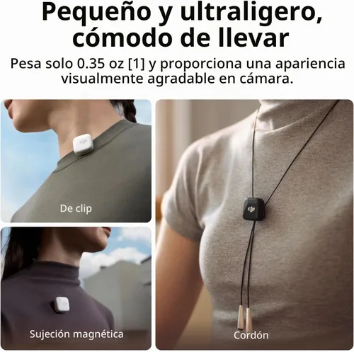 Vista 2 de DJI Mic Mini (1 TX + 1 RX), audio ultraligero y rico en detalles Cancelación de ruido, limitación automática, micrófono inalámbrico