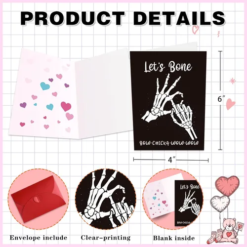 Vista 7 de JUESMOS Divertida tarjeta de San Valentín para novio, novia, tarjeta de felicitación traviesa, regalos para él, ella, tarjetas de aniversario