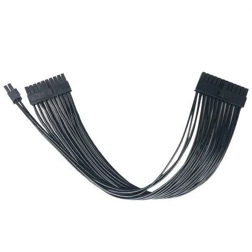Vista 2 de GinTai ATX - Cable de extensión de fuente de alimentación de 24 pines, cable extensor PWM de 24 pines, cable trenzado (11.8 in)
