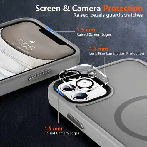 Vista 284 de MOCCA - Funda magnética resistente para iPhone XR de 6.1 pulgadas, compatible con MagSafe, funda con protección contra caídas de grado militar