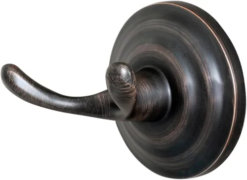 Vista 2 de Amazon Basics Gancho redondo tradicional de zinc para toalla de baño y bata, bronce frotado con aceite Tradicional