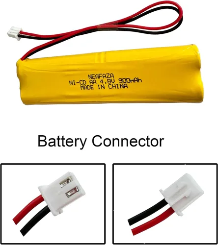 Vista 2 de D-AA650Bx4 Ni-CD 4.8V 900mAh Señal de salida Batería de iluminación de emergencia compatible con Unitech Dual-Lite 0120859 Ni-CD AA 650mAh E1021R