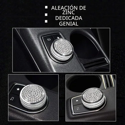 Vista 5 de Para Mercedes Benz Bling Crystal Interior Media Control Emblema Cubierta Compatible con Mercedes Benz Accesorios